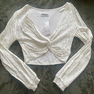 Urban Outfitters floral twist front top